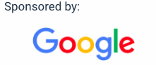 Google logo with text sponsored by Google.